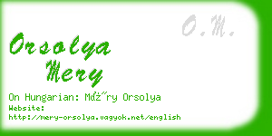 orsolya mery business card